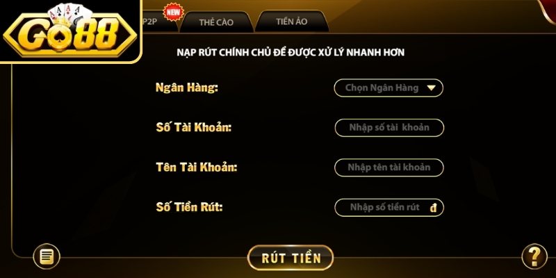 Nạp Rút Tiền go88 2 Quy định về hạn mức