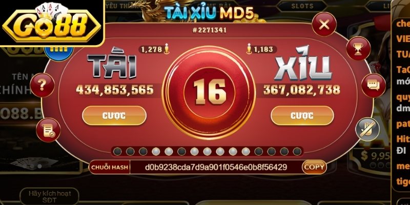 Tài Xỉu MD5 GO88 – Trò Chơi Hấp Dẫn Và Cơ Hội Thắng Lớn 2 Hướng dẫn chơi Tài Xỉu hiệu quả chuẩn chuyên gia